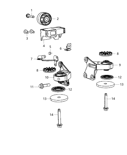 2009 Jeep Patriot Bolt-HEXAGON Head Diagram for 6508986AA