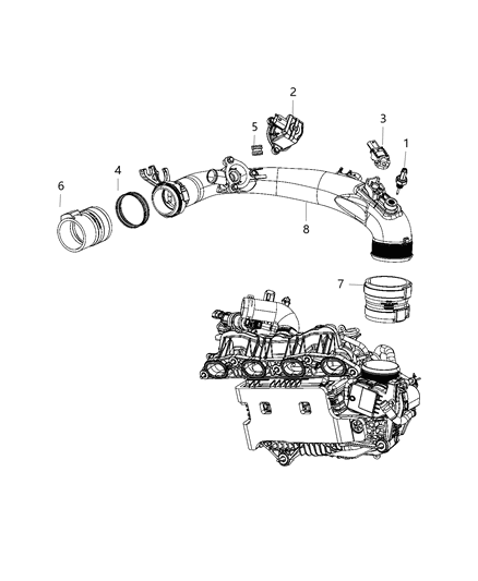 2019 Jeep Cherokee Charge Air Cooler Duct Diagram