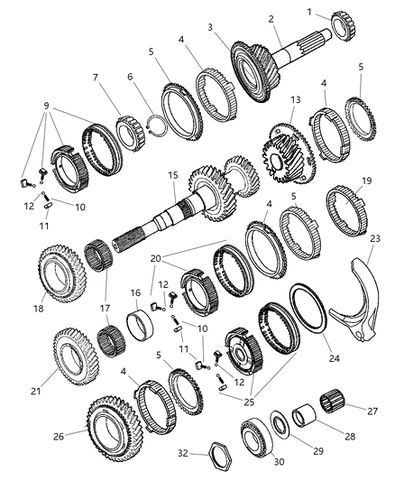 2001 Dodge Ram 1500 Gear Train Diagram 5