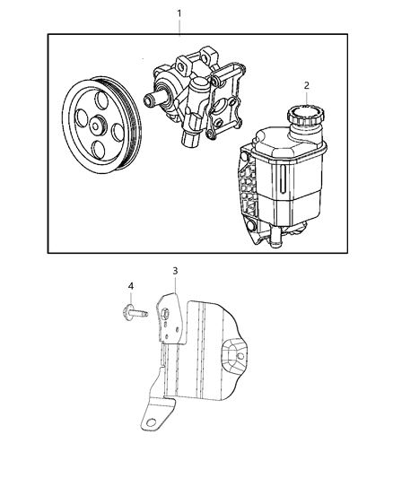 2017 Ram 3500 Power Steering Pump & Reservoir Diagram 1