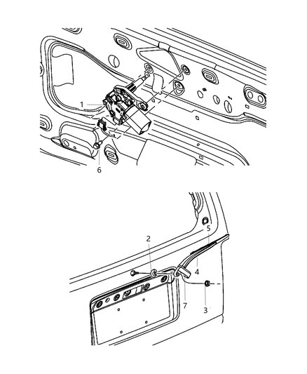 2008 Dodge Nitro Blade-Rear WIPER Diagram for 5140655AB