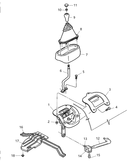 1999 Dodge Ram 1500 Controls , Transfer Case Diagram