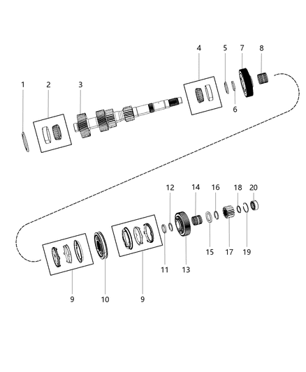 2017 Dodge Viper Counter Shaft Assembly Diagram 2