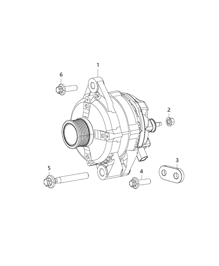 2020 Jeep Compass Generator/Alternator & Related Parts Diagram 2