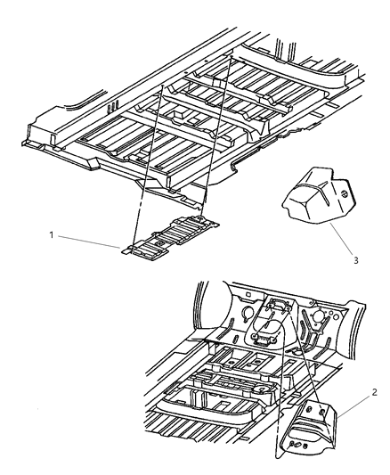 1999 Chrysler Town & Country Heat Shields - Exhaust Diagram