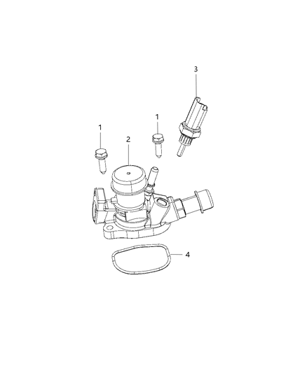 2020 Jeep Compass Thermostat & Related Parts Diagram 1