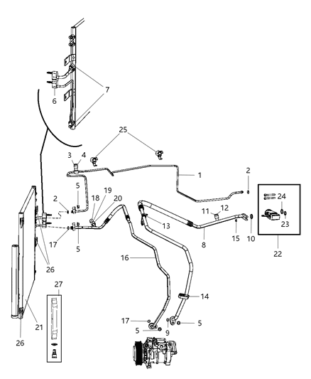 2012 Ram 1500 A/C Plumbing Diagram 2