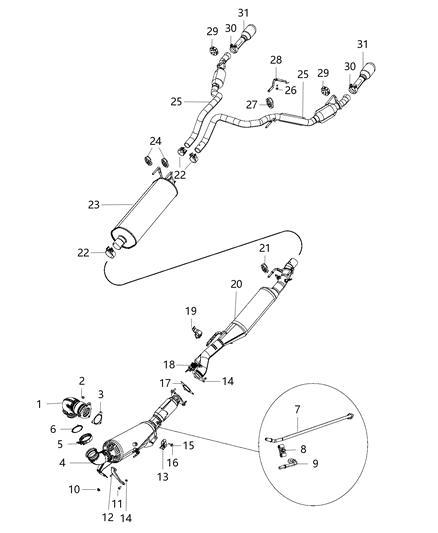 2017 Ram 1500 Filter-Diesel Particulate Diagram for 68263736AB