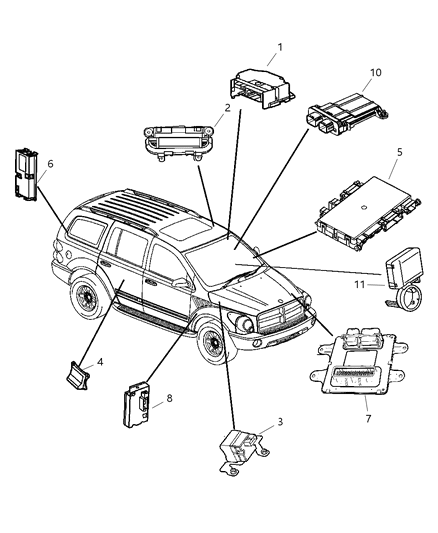 2005 Dodge Durango Module-Seat Memory Diagram for 4602437AF