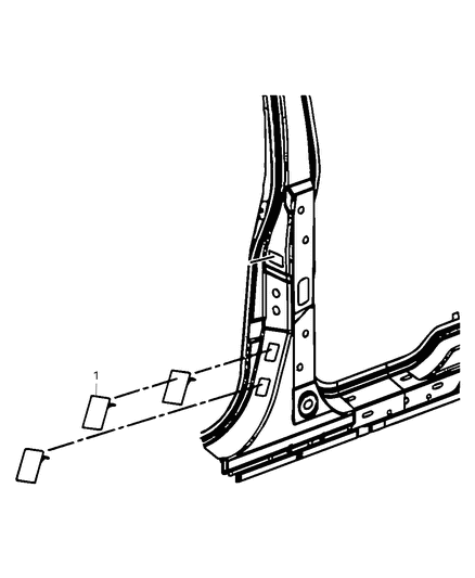 2009 Dodge Nitro B-Pillar Diagram