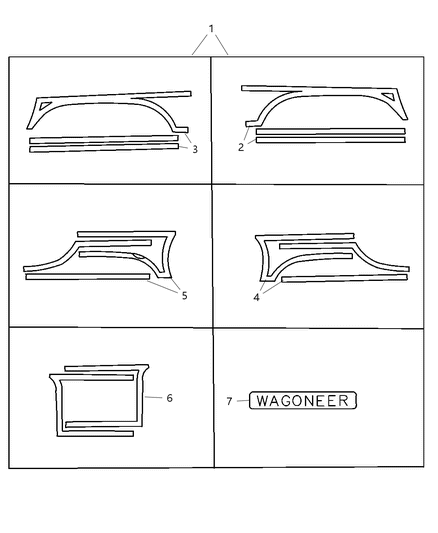 2004 Jeep Liberty Decor Kit Bodyside Diagram