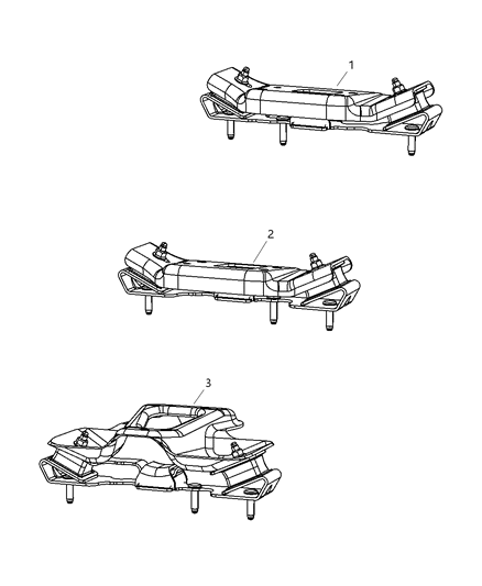 2007 Jeep Wrangler Mount, Transmission Diagram 2