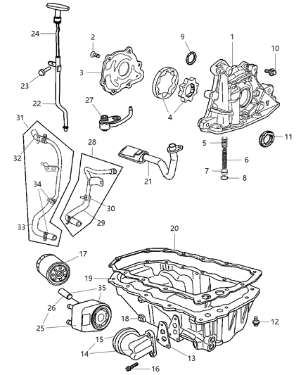 2008 Chrysler PT Cruiser Adapter-Oil Filter Diagram for 4777998AD