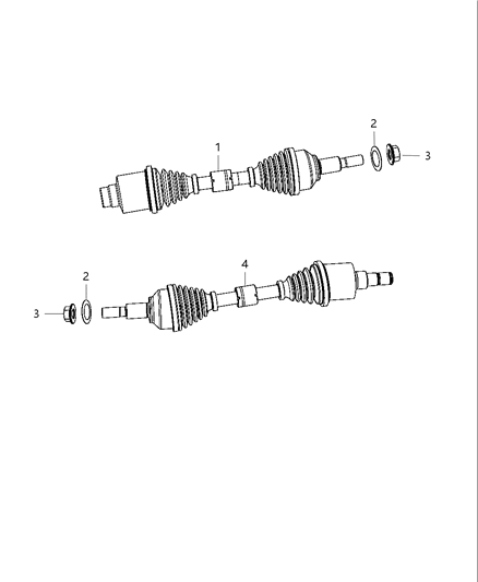 2017 Dodge Journey Shaft, Axle Diagram 1