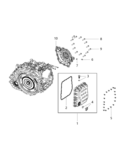 2013 Dodge Dart Oil Pan , Cover And Related Parts Diagram