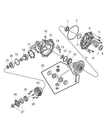 2013 Chrysler 300 Housing And Differential With Internal Components Diagram 2