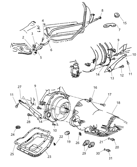 1998 Dodge Ram Wagon Case & Related Parts Diagram 2