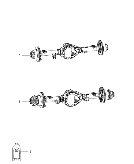 2020 Ram 3500 Axle-Rear Complete Diagram for 68295852AC