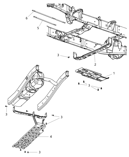 2019 Ram 2500 Underbody Shields And Plates Diagram