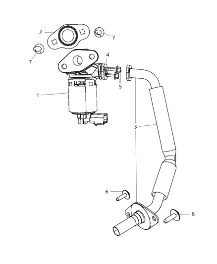 2008 Chrysler Pacifica EGR Valve & Related Diagram