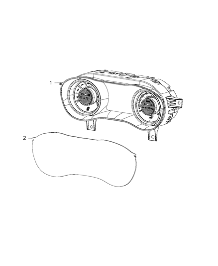 CLUSTER-INSTRUMENT PANEL Diagram for 68351428AB