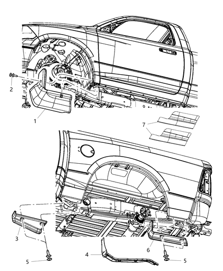 2014 Ram 3500 Pickup Fender Guards Diagram