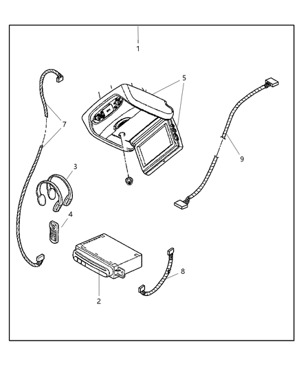 2003 Dodge Caravan Media System - Rear Seat Diagram 2