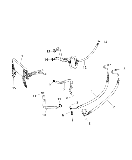 2016 Ram 2500 Line-Power Steering Return Diagram for 68143651AE