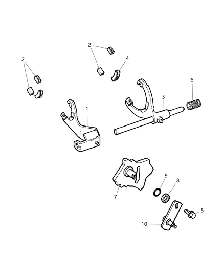 2003 Jeep Liberty Lever-Selector Diagram for 5072328AA