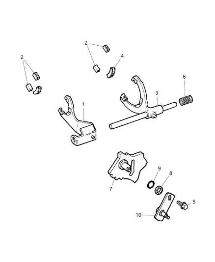 2003 Jeep Liberty Forks & Rail Diagram 1