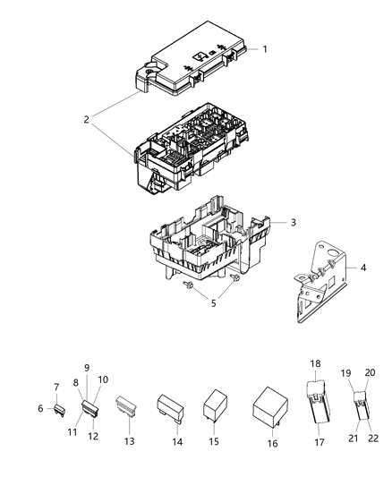 2014 Jeep Cherokee Power Distribution Center, Intelligent Diagram