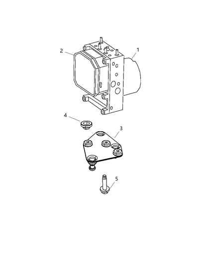 2008 Dodge Sprinter 2500 Hydraulic Control Unit & Tubes - Front Diagram