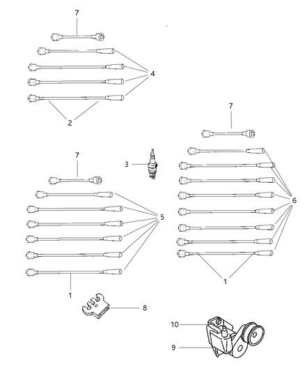 2001 Dodge Dakota Ignition Coil Compatible Diagram for 56028138AD