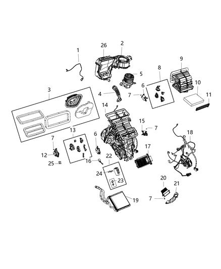 2020 Jeep Compass A/C & Heater Unit Diagram