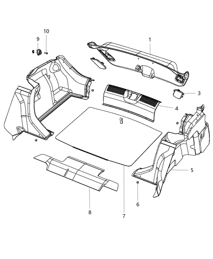 2015 Dodge Dart Carpet-WHEELHOUSE Diagram for 5ST52VXLAA