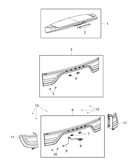 2014 Dodge Durango Lamp-LIFTGATE Diagram for 68156575AC