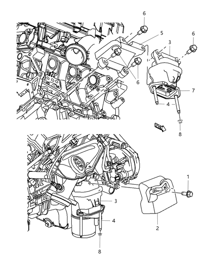 2008 Dodge Magnum Engine Mounting Diagram 2