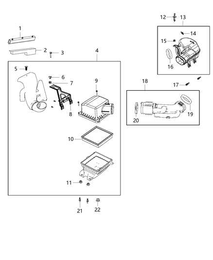 2013 Dodge Journey Air Clean Diagram for 68045121AC