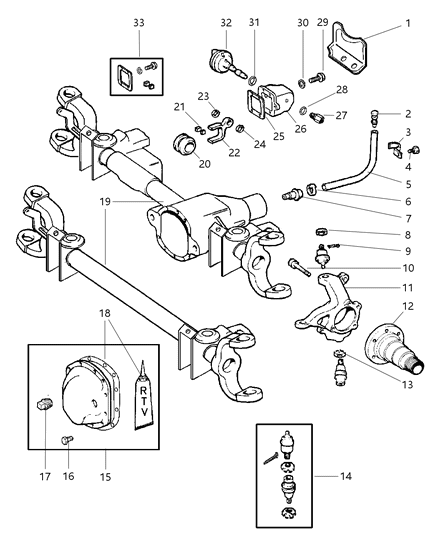 2002 Dodge Ram 3500 Cover-Differential Diagram for 5015193AA