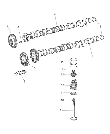 2002 Dodge Sprinter 3500 Camshaft & Valves Diagram