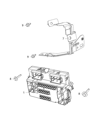 2021 Jeep Cherokee Module-Body Controller Diagram for 68482607AC