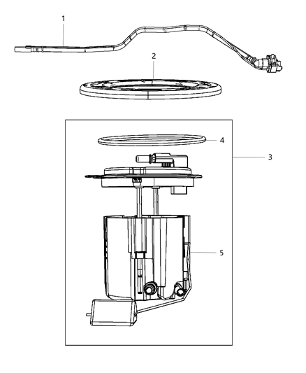 2018 Jeep Wrangler JK (Previous-generation) Fuel Pump Module Diagram