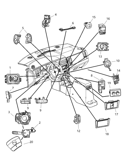 2006 Dodge Durango Switch-Ignition Diagram for 56045112AD