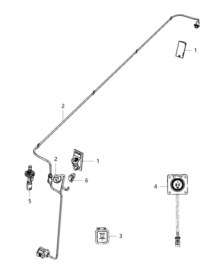 2020 Ram 3500 Pickup Wiring - Door & Liftgate Diagram 1
