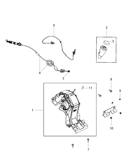 2014 Jeep Compass Knob-GEARSHIFT Diagram for 5273370AC