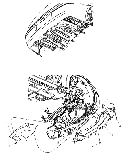 2010 Dodge Challenger Underbody Shields & Skid Plates Diagram