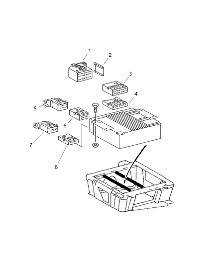 2002 Dodge Sprinter 3500 Cover-Wiring Protector Diagram for 5120417AA