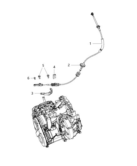 2019 Dodge Grand Caravan Gearshift Lever, Cable And Bracket Diagram