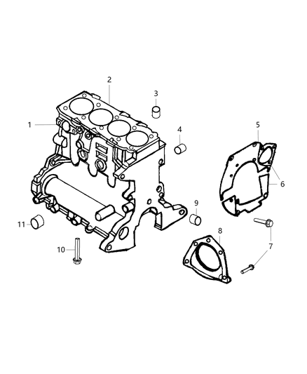 2016 Jeep Cherokee Cylinder Block & Hardware Diagram 2