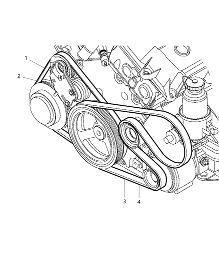 2004 Chrysler 300M Drive Belts Diagram